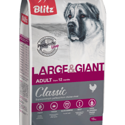 Blitz Classic сухой корм для взрослых собак крупных и гигантских пород