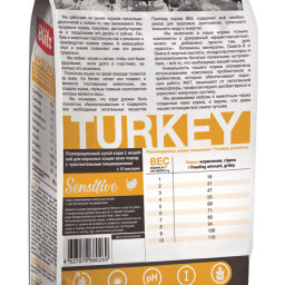 Blitz Sensitive «Индейка» сухой корм для взрослых кошек