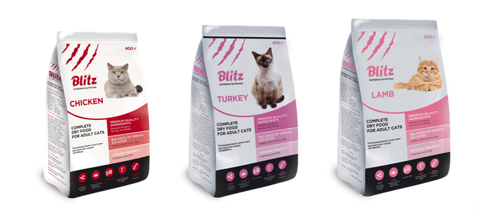 Акция на корма Blitz для кошек — «Выбери свой вкус»