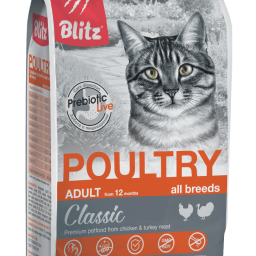 Blitz Classic «Домашняя птица» сухой корм для взрослых кошек