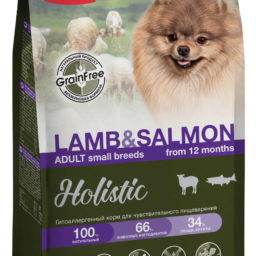 Blitz Holistic ЯГНЕНОК И ЛОСОСЬ — беззерновой сухой корм для взрослых собак мелких пород