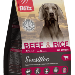 Blitz Sensitive с говядиной и рисом сухой корм для взрослых собак всех пород Blitz Sensitive с говядиной и рисом сухой корм для взрослых собак всех пород