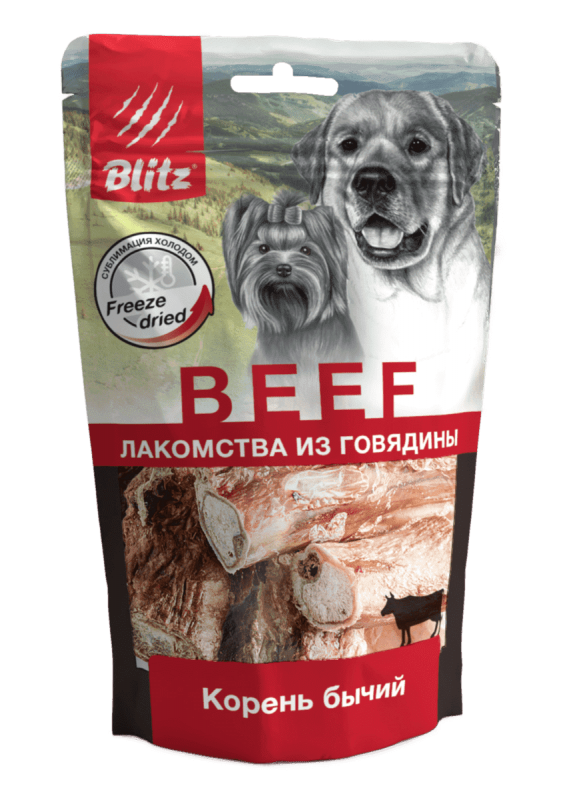 BLITZ сублимированное лакомство для собак "БЫЧИЙ КОРЕНЬ"