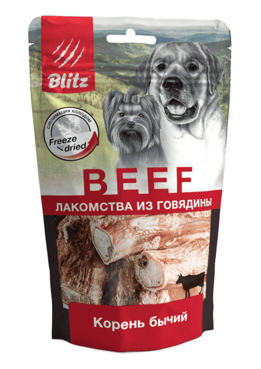 BLITZ сублимированное лакомство для собак «БЫЧИЙ КОРЕНЬ»