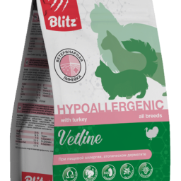 Blitz Vetline Hypoallergenic сухой полнорационный диетический корм для кошек при аллергии и атопическом дерматите